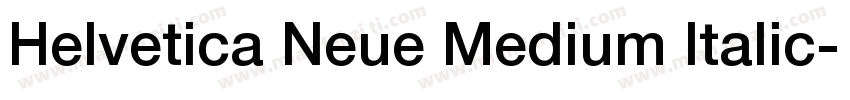 Helvetica Neue Medium ltalic字体转换